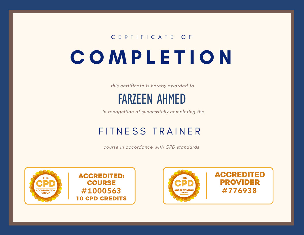 CPD Certified Fitness Trainer